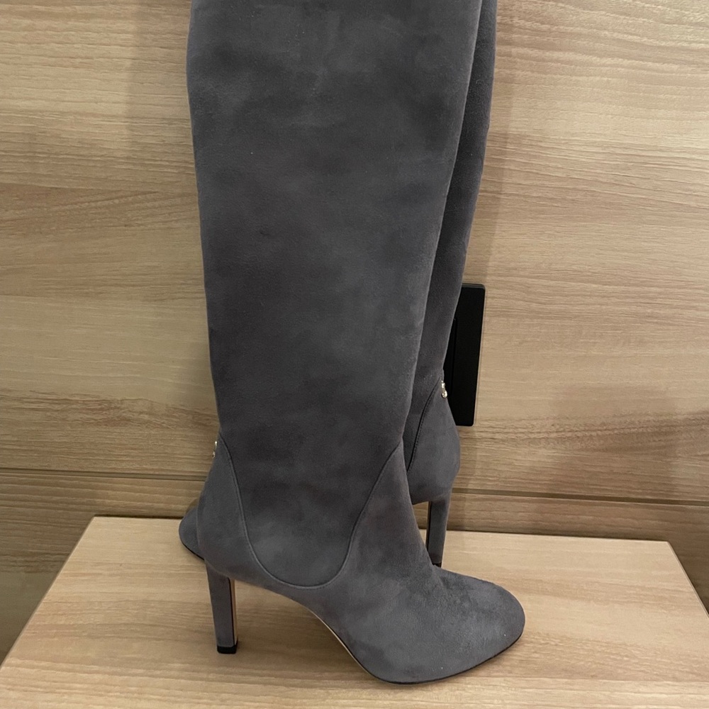 Jimmy Choo Tempe heeled grey boots size 36.5